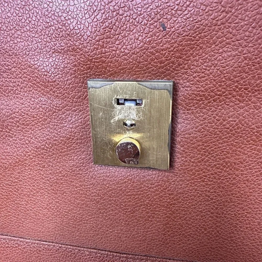 Vintage Raymond Brown Attache Briefcase Portfolio Satchel Office Bag EUC